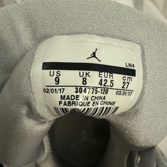 Air Jordan 7 Retro 23 White/Metallic Silver Men’s Size 9 - Picture 8 of 15